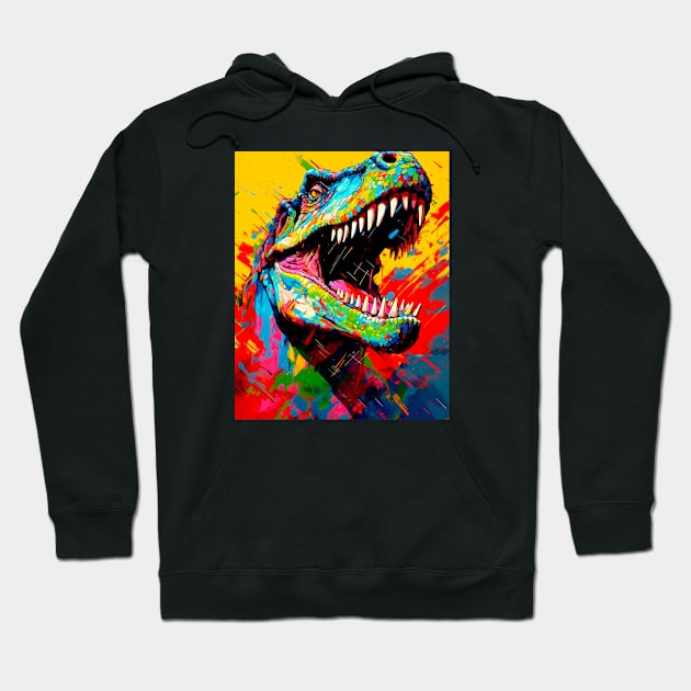 Colorful T-Rex #1 Hoodie by Butterfly Venom